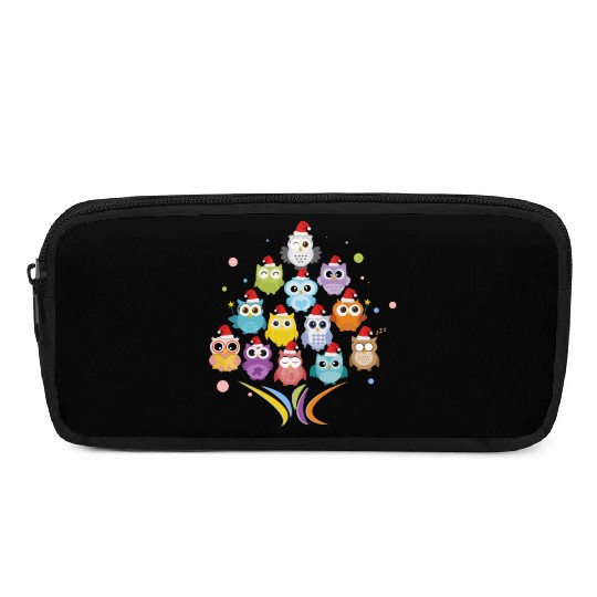 Christmas - Christmas tree with Owls - Xmas - Pets Pencil Cases
