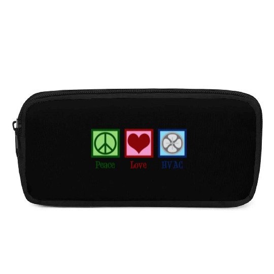 Peace Love HVAC Pencil Cases