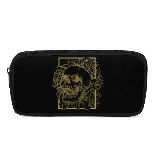 skull and roses Pencil Cases
