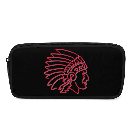 Native American Indian Chief Neon Sign Pencil Cases
