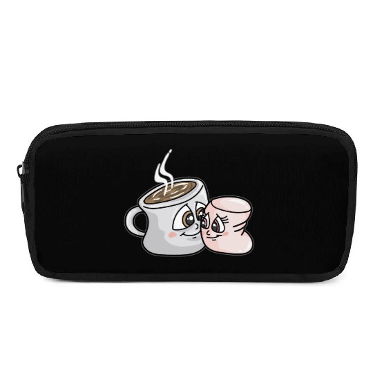 HOT CHOCOLATE AND MARSHMALLOW Love funny comic Pencil Cases