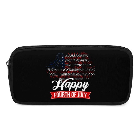Fourth Of July Pencil Cases USA Flag Fireworks 4th of