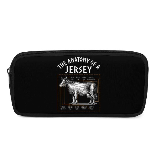 The anatomy of a jersey cow Pencil Cases Funny Cow Farm