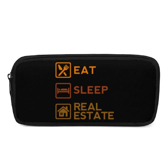 Cool Eat Sleep Real Estate Life Business House Pencil Cases