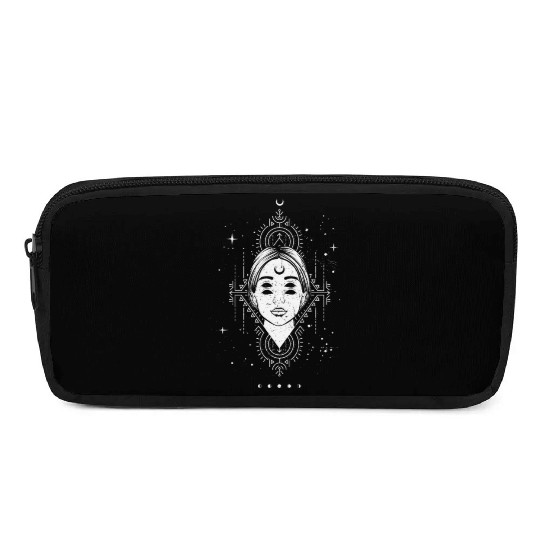 Occult Moon Baphomet Tarot Card Satanic Devil Pencil Cases