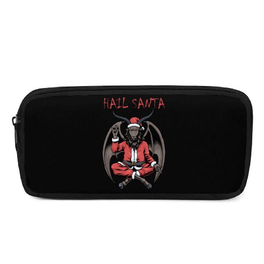 Christmas Hail Santa Satanism Goat Baphomet Satan Pencil Cases