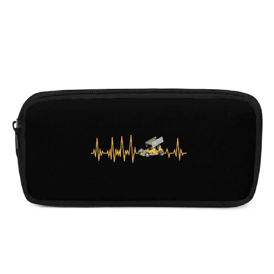 Sprint Car Racing Heartbeat Pulse Pencil Cases