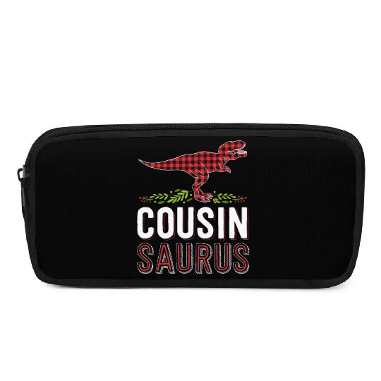 Cousin Saurus T Rex Red Plaid Matching Family Pencil Cases