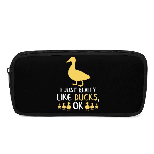 Funny Duck Gifts Funny Bird Lover Fowl Animal Gift Pencil Cases