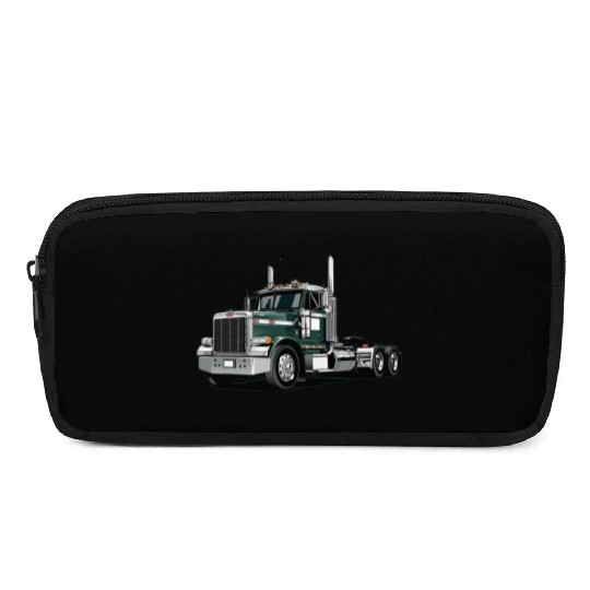 Green Semi Truck Pencil Cases