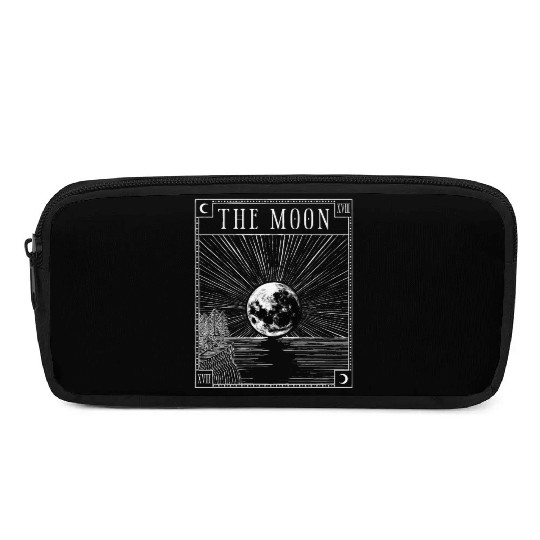 Moon Tarot Card XVIII Occult Witchcraft Gothic Pencil Cases