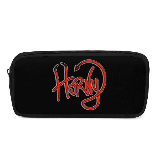Horny Devil Funny Horns Pun Pencil Cases