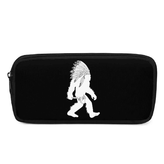 native american bigfoot wearing head holding Pencil Cases