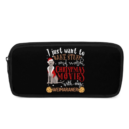 Watch Christmas Movies With My Weimaraner Dog Love Pencil Cases