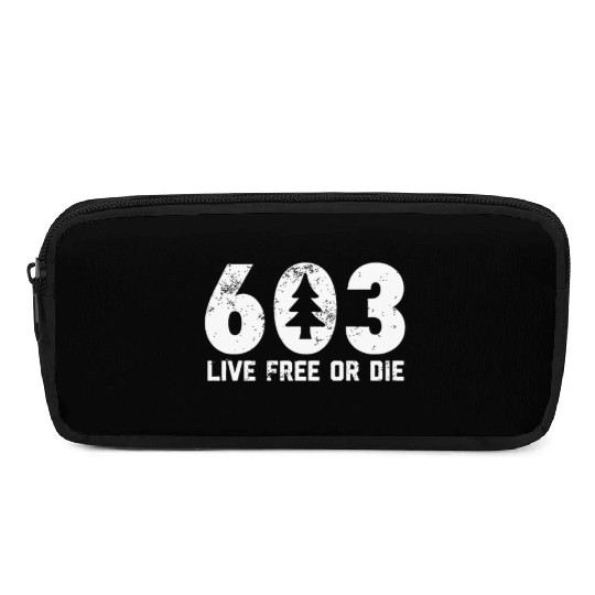 Live Free or Die 603 tree New Hampshire Pencil Cases