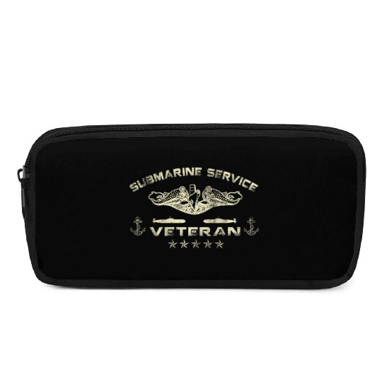 Vintage US Navy Submarine Service Veteran Pencil Cases