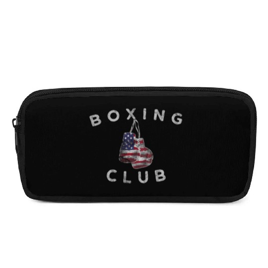 Boxing Club Vintage US Flag Boxing Gloves Pencil Cases