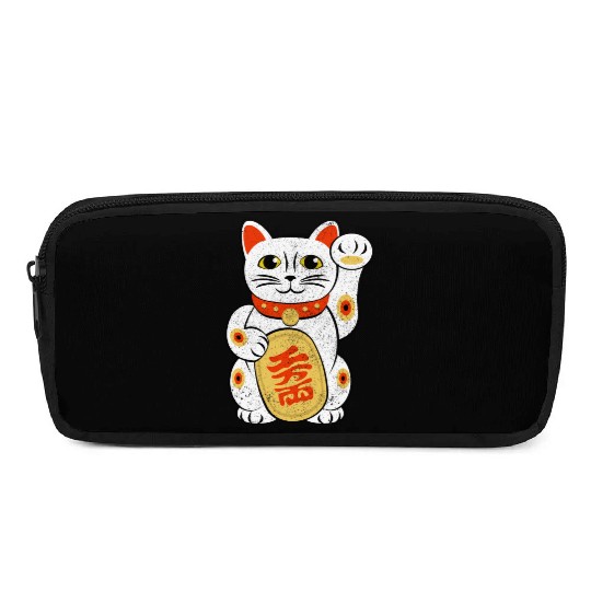 Japan Lucky Cat Japanese Maneki Neko Good Luck Cha Pencil Cases