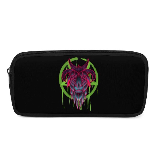 Neon Baphomet Pencil Cases
