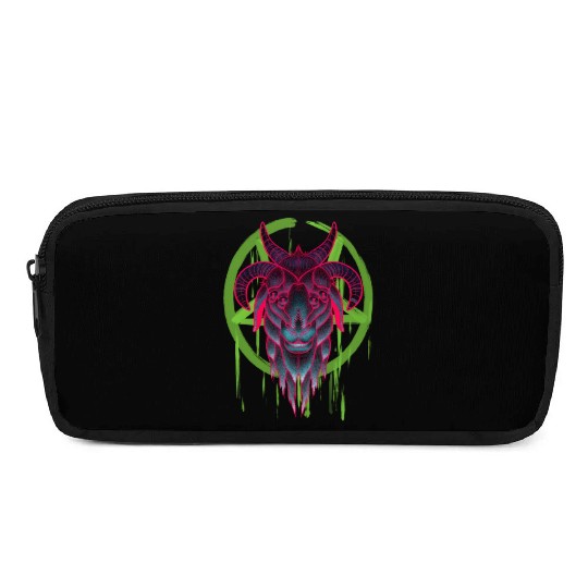 Neon Baphomet Pencil Cases