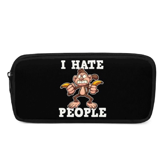 I Hate People Monkey Pencil Cases