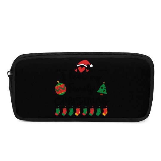 I Love My Family ,Christmas family Pencil Cases.