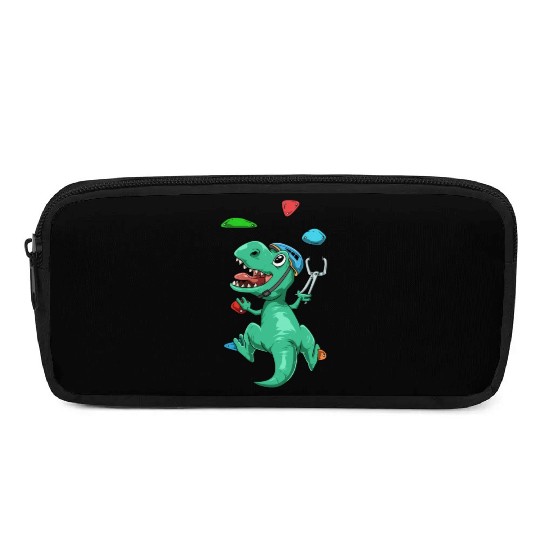 Funny T-Rex Bouldering and Rock Climbing Gift Pencil Cases