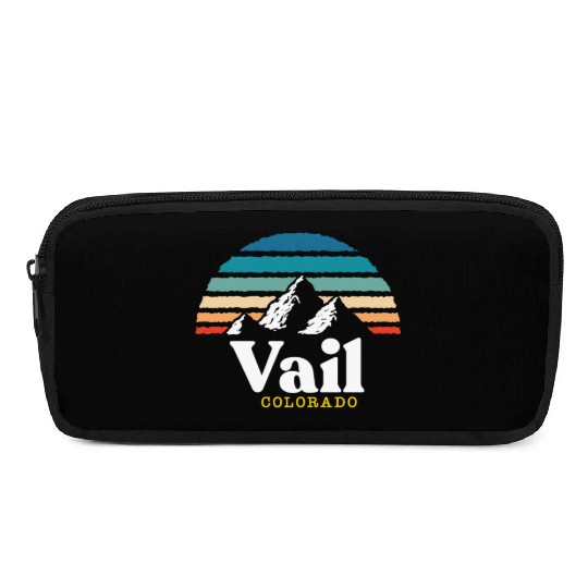 Vail Colorado Usa Ski Resort 1980S Retro Gift Pencil Cases
