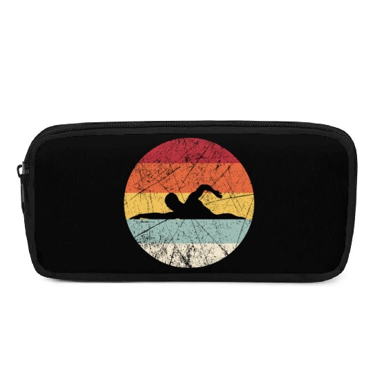 Vintage Swim Crawl Retro Swimming Gift Front Crawl Pencil Cases