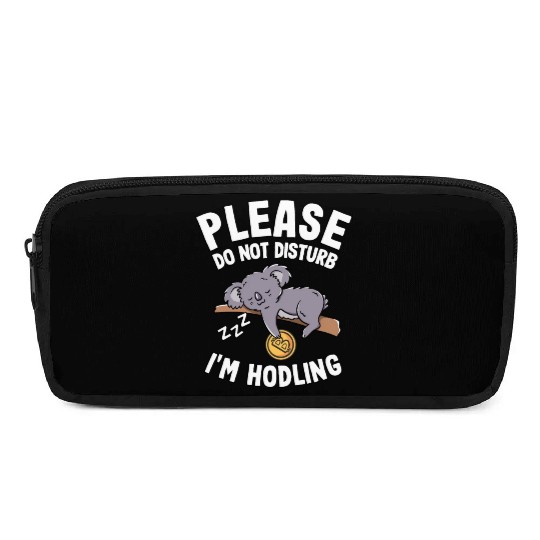 Please Do Not Disturb Funny Bitcoin Koala Hodl BTC Pencil Cases