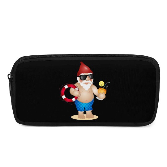Garden gnome with swimming trunks and lifebuoy Pencil Cases