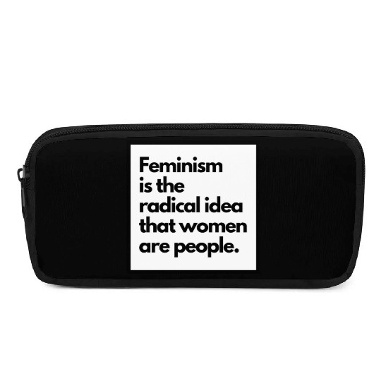 Feminism solid back sticker Pencil Cases