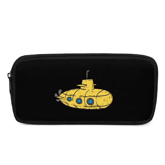 Us Navy Yellow Cartoon Submarine Cute Submariner B Pencil Cases