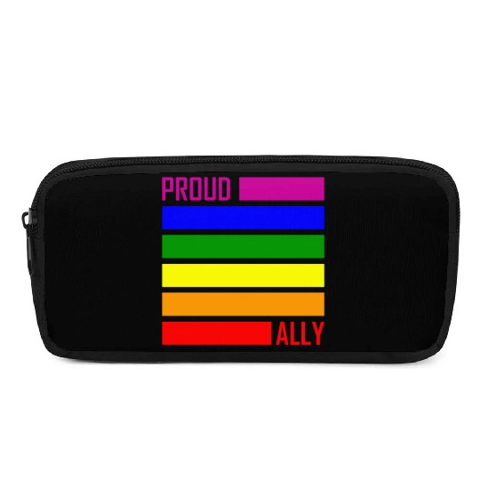 PROUD ALLY FLAG LGBT Pride Month LGBTQ Rainbow Pencil Cases
