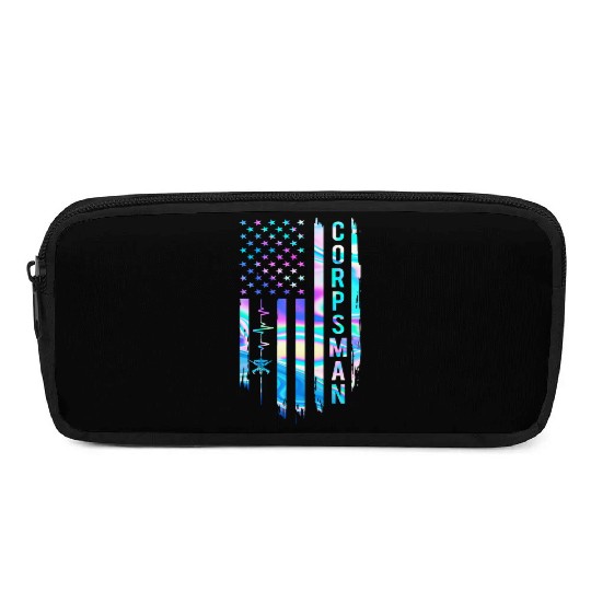 Awesome US Flag Heart Corpsman Pencil Cases