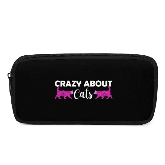 Crazy about cats - Cat lover - Cat owner gift Pencil Cases