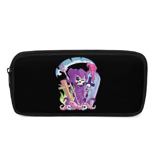 Kawaii Death Grim Reaper Pastel Goth Creepy Occult Pencil Cases
