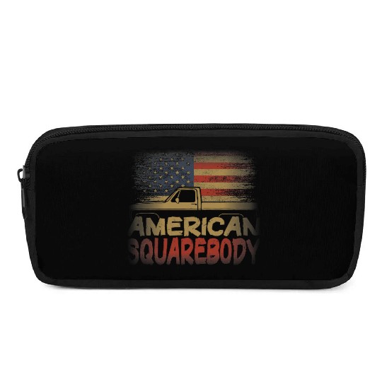 American Flag Square Body American Squarebody Pencil Cases