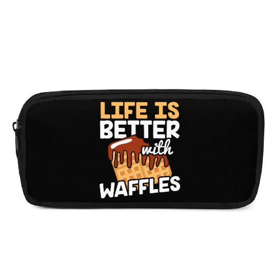 Life is Better with Waffles Waffle Pancakes Pencil Cases