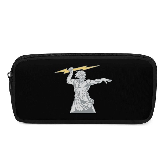 Greek mythology Zeus lightning bolt silhouette Pencil Cases