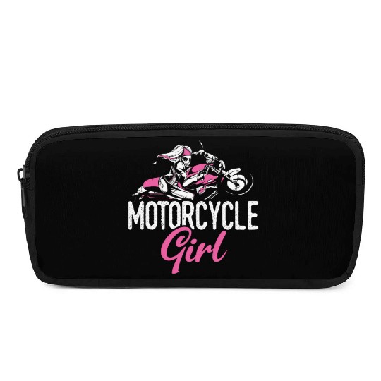 Motorcycle Girl Bike Motor Motorcycle Pencil Cases