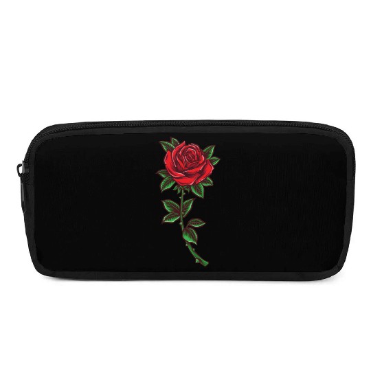 Red rose, Rose stem Pencil Cases