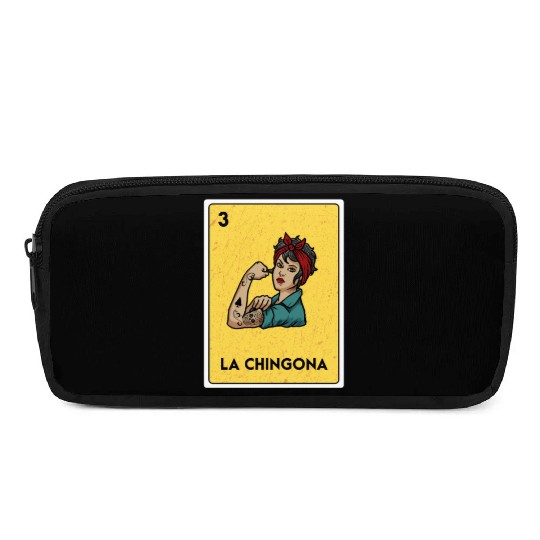 La Chingona Mexican Lottery Bingo Game Card Player Pencil Cases