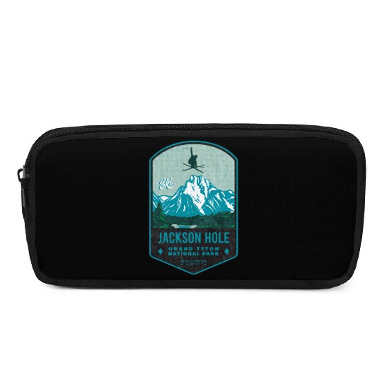 Jackson Hole Ski Badge Pencil Cases