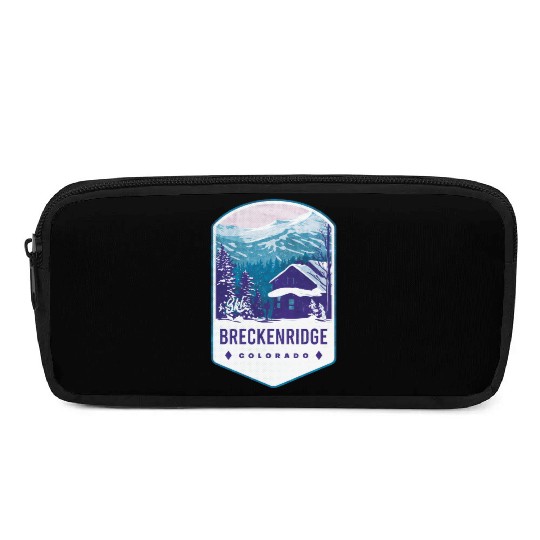 Breckenridge Colorado Ski Badge Pencil Cases