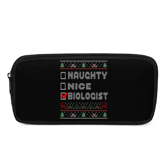 Naughty Nice Biologist, Matching Christmas Group Pencil Cases