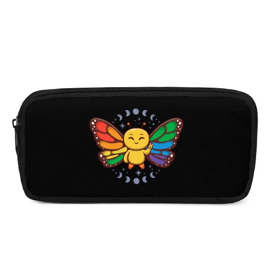 LGBTQ Rainbow Flag Monarch Butterfly Pride Month Pencil Cases
