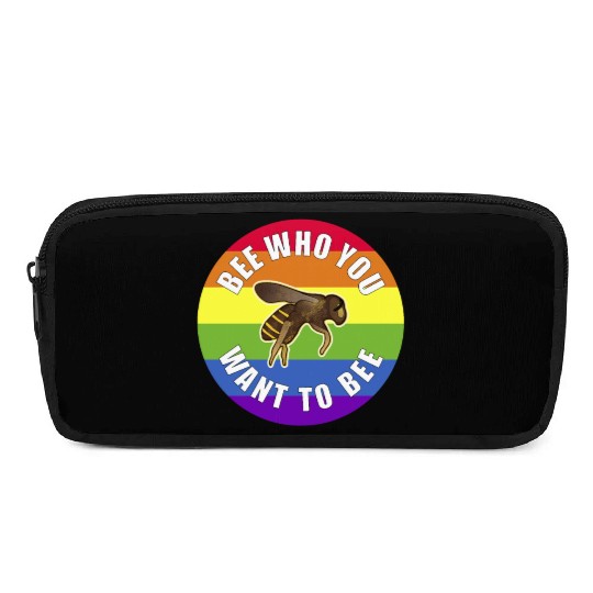 Gay Pride Bee Who You Want To Bee Pencil Cases