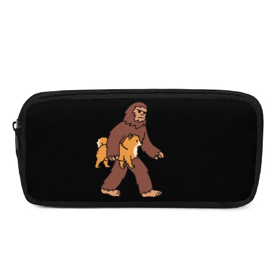 Bigfoot Sasquatch Walking Pomeranian Pencil Cases