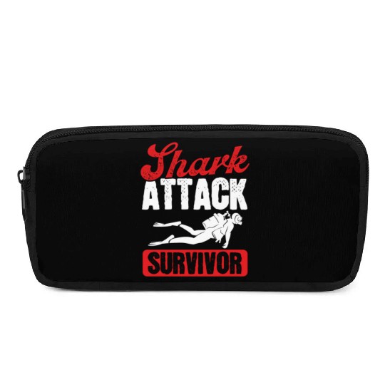 Scuba Diving Shark Attack Survivor Scuba Diver Pencil Cases